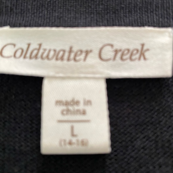 Coldwater Creek Black Cardigan Size L - Picture 3 of 4